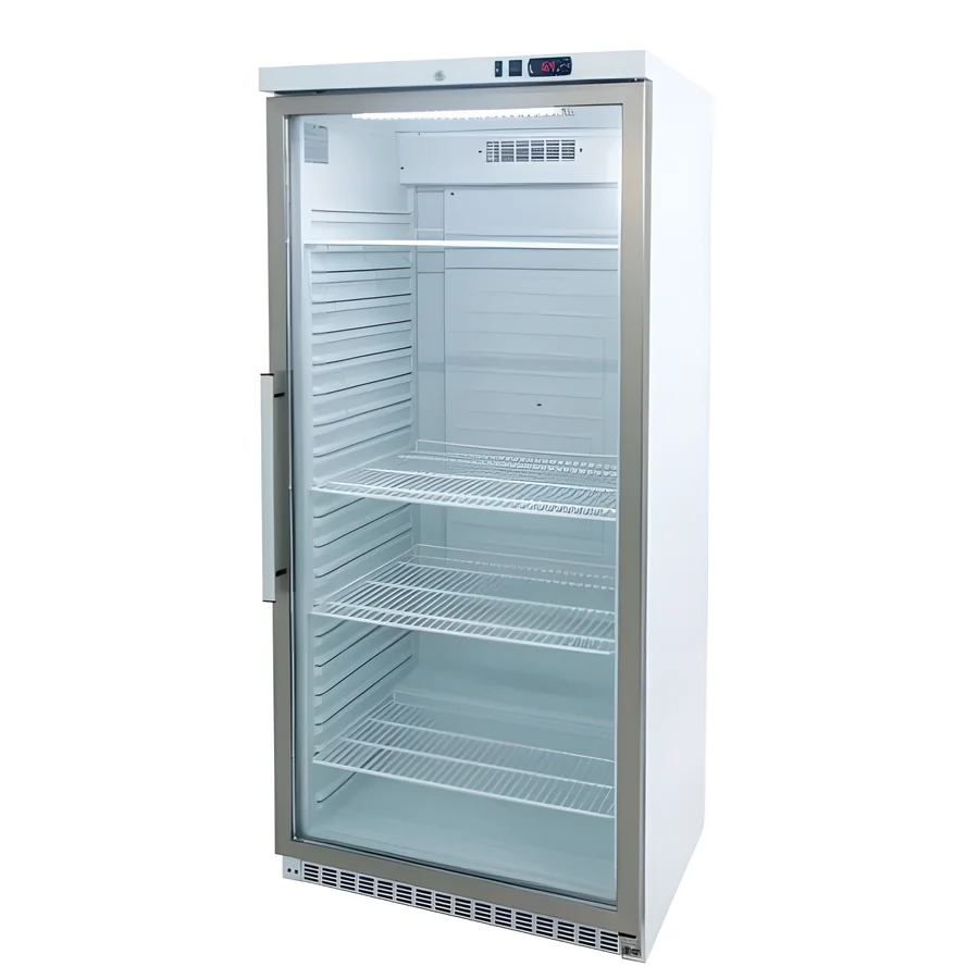Armario GN2/1 Lacado Blanco 600 litros Puerta de Cristal Refrigerado