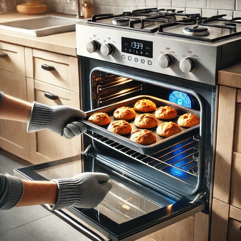 Horno de gas moderno