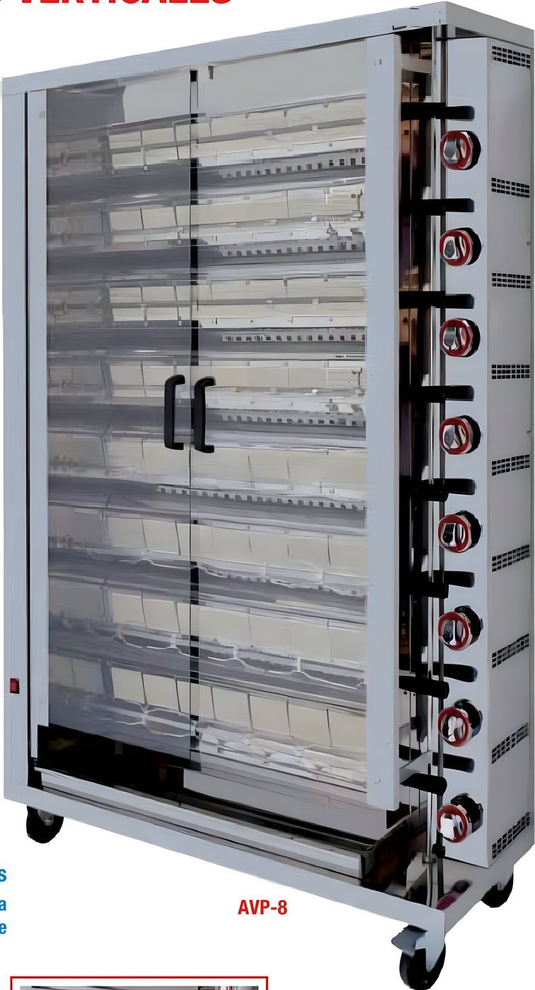 Asador de Pollos a Gas AVP-8 Vertical