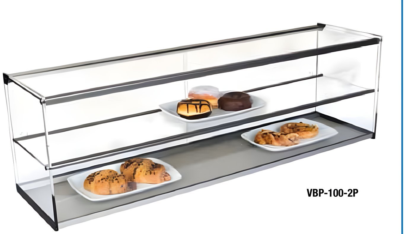 Vitrina Neutra VBP-100-2P (2 Pisos, Con Base y Puertas)
